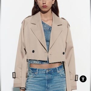 Zara Oversized Cropped Trench coat